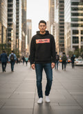 Herren Hoodie Schwarz von Jack & Jones, Vorderansicht