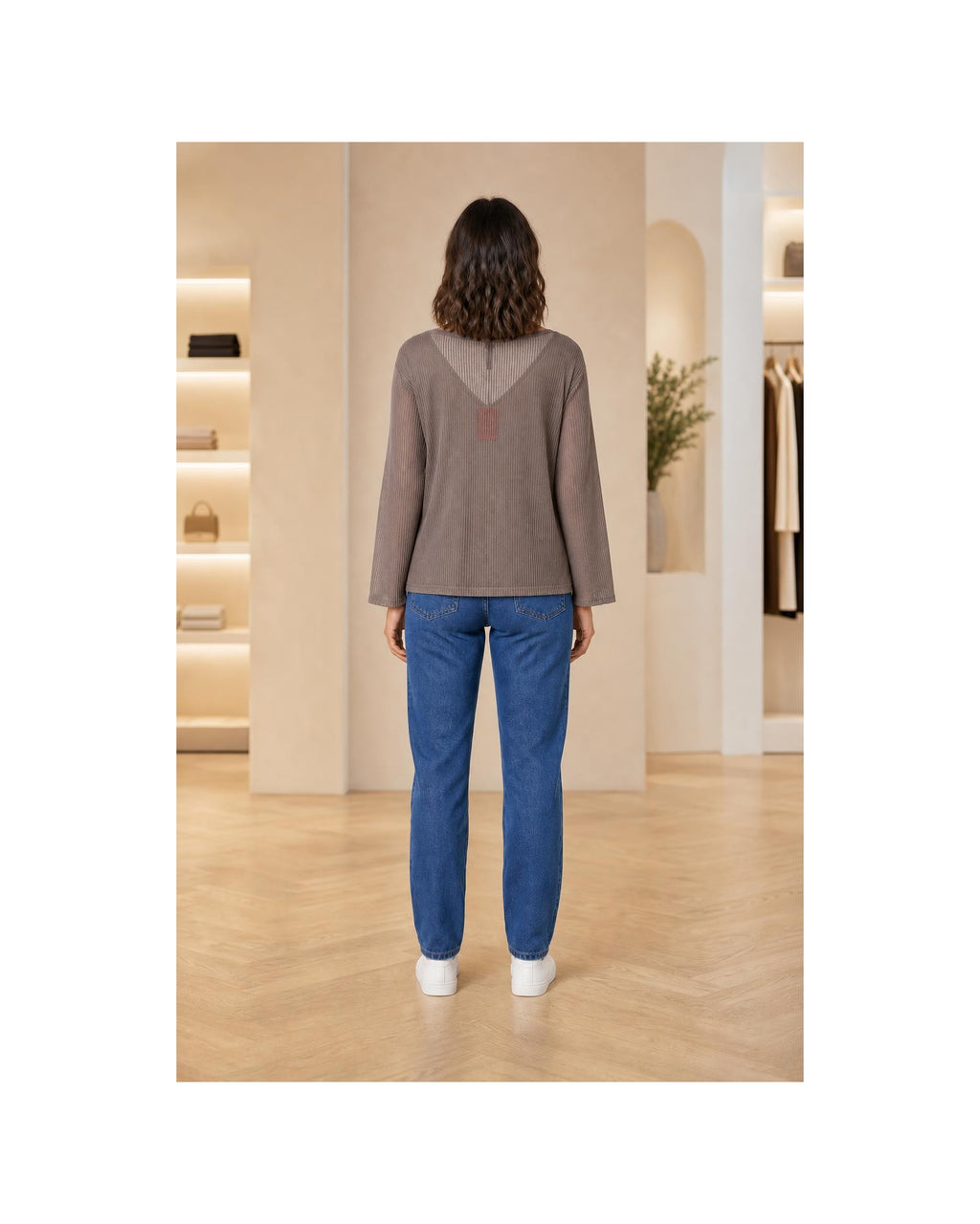Passionata Bluse in Taupe, Rückansicht