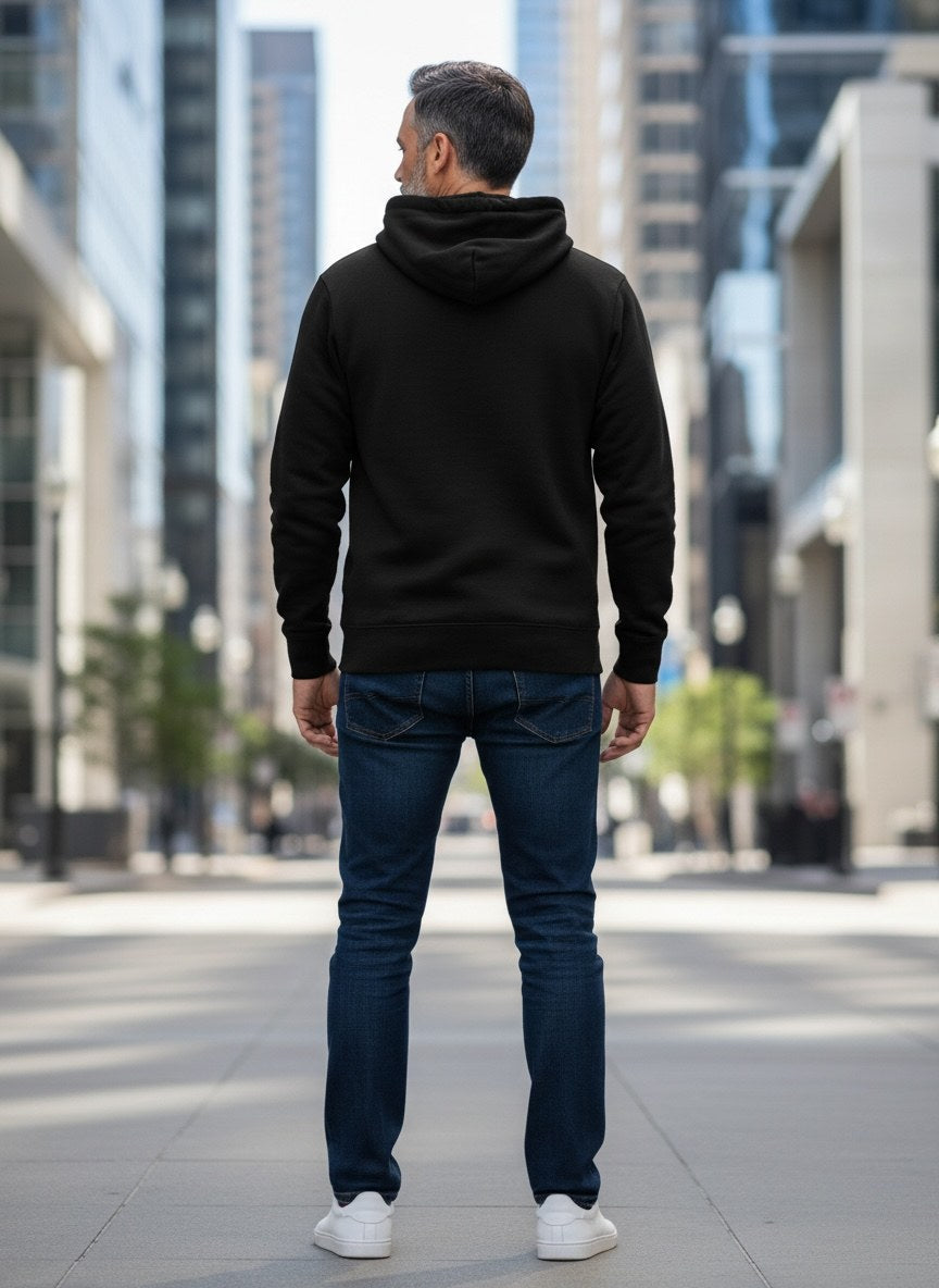 Paul Hunter Hoodie in Schwarz, Rückansicht