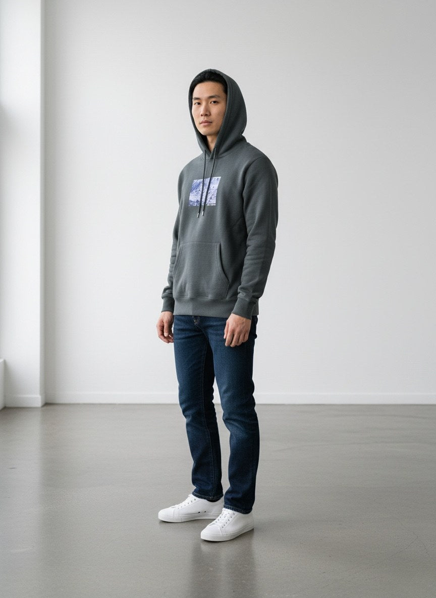 Paul Hunter Hoodie in Türkis, Seitenansicht