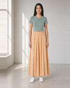 LASCANA Rockhose mit Muster in Gelb und Rosa, Detailansicht