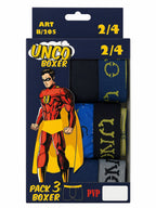 UNCO Boxershorts 3er-Pack, Größe 2/4, zweite Zusammenstellung