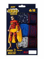 UNCO Boxershorts 3er-Pack, Größe 6/8, zweite Zusammenstellung