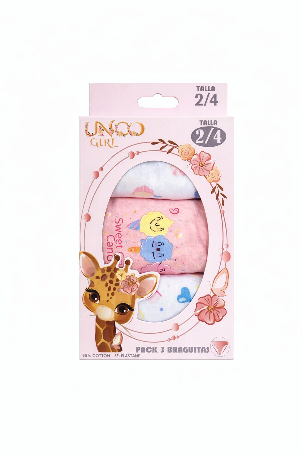 UNCO Slips 3er-Pack, Größe 2/4, Verpackung