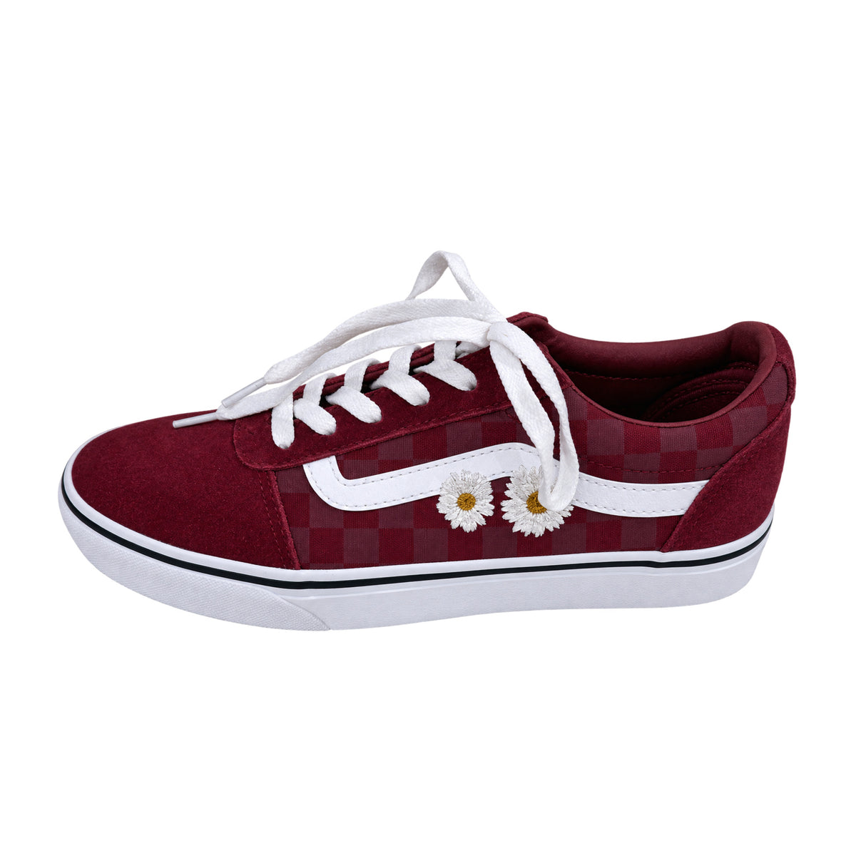 Vans Ward S/C Embroid Daisies Rumba, Rot/Weiß